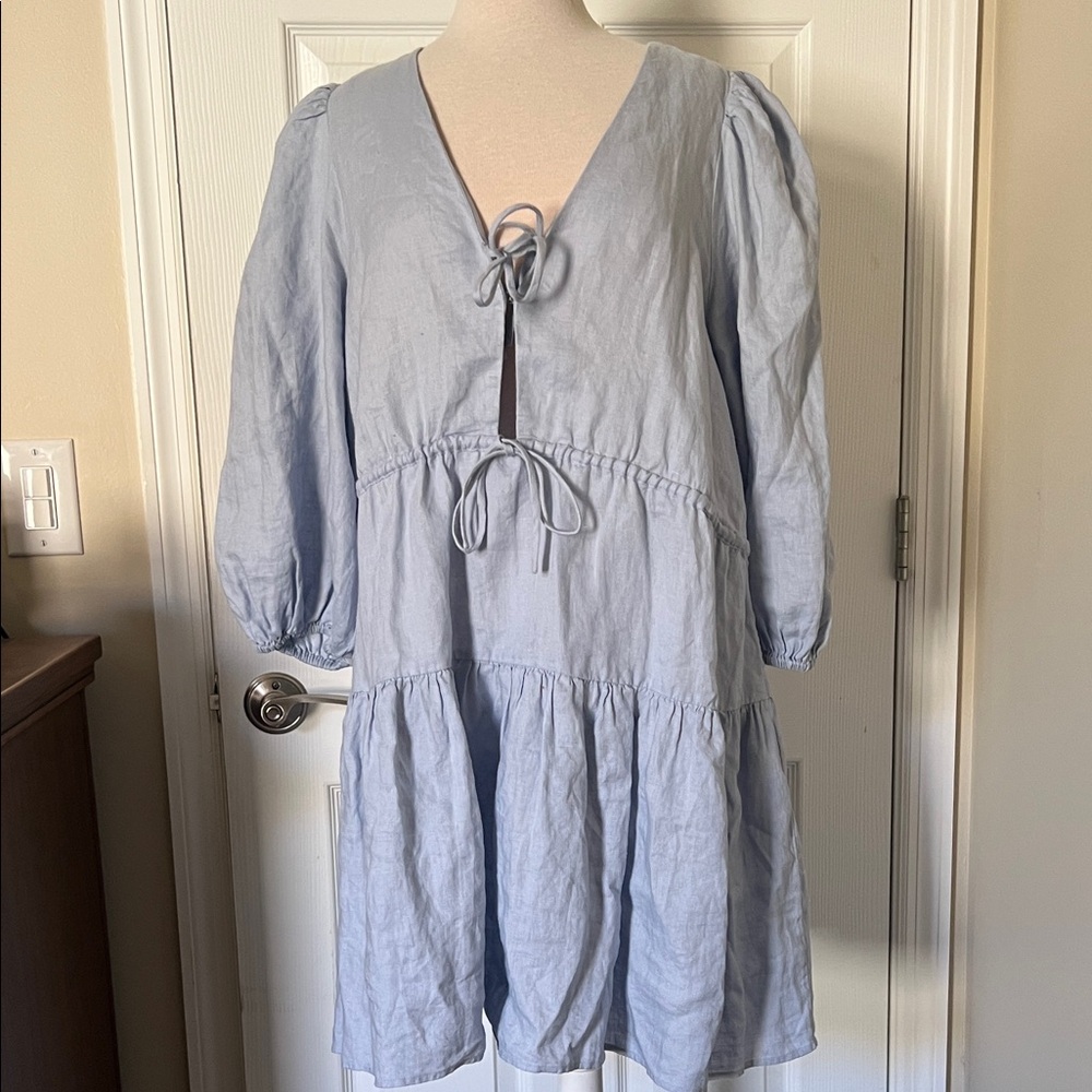 & Other Stories Light Blue Mini Dress